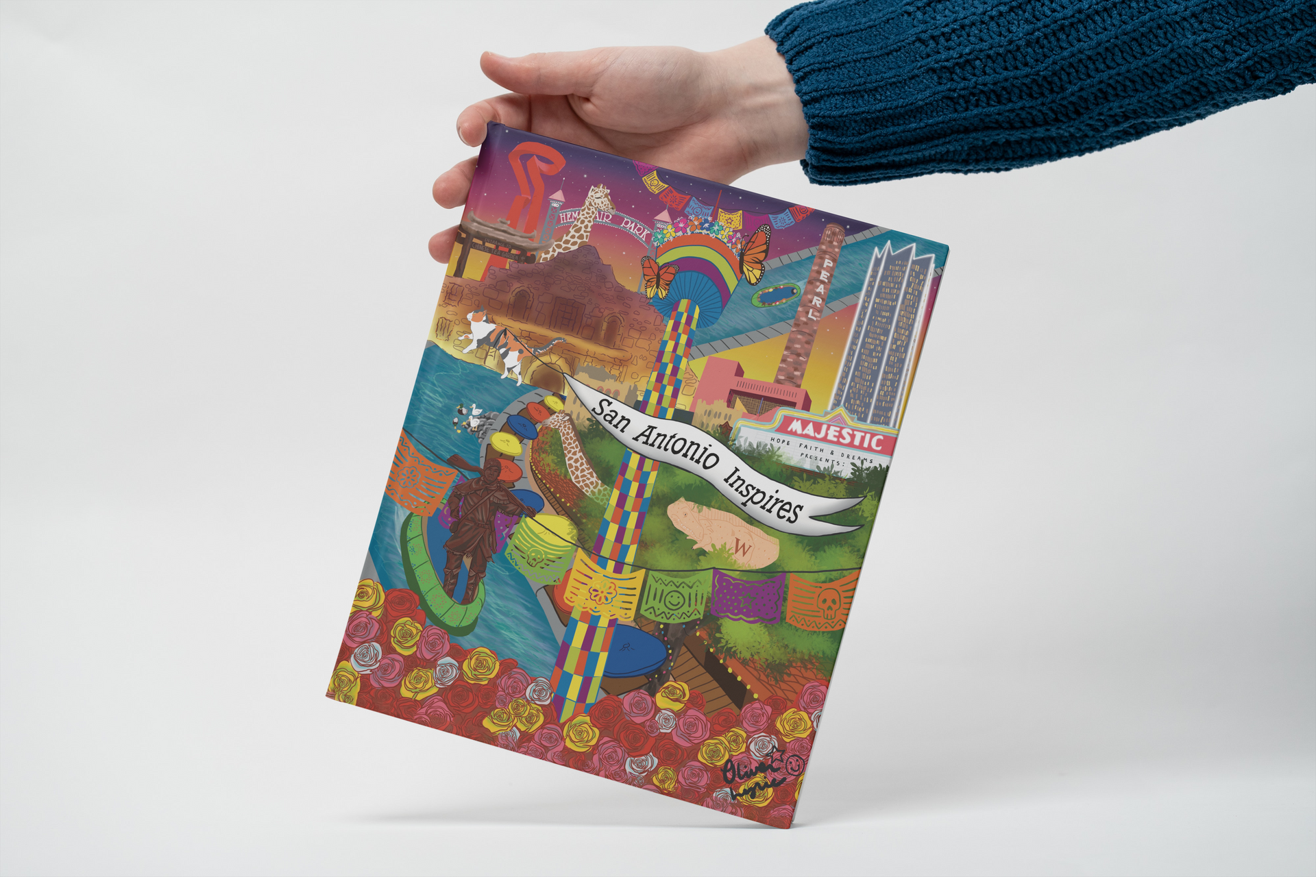 A vibrant book cover titled 