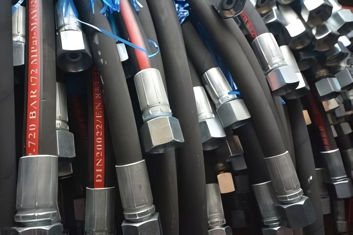 A Hydraulic Hoses Are Connected to A Machine — Berkeley Vale Hydraulics in Fountaindale, NSW