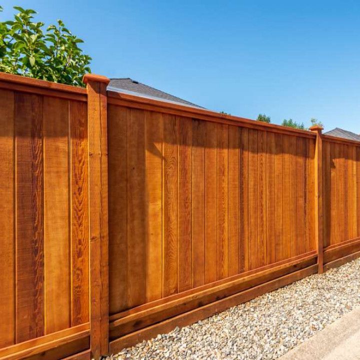 fence built wood outdoor landscape security