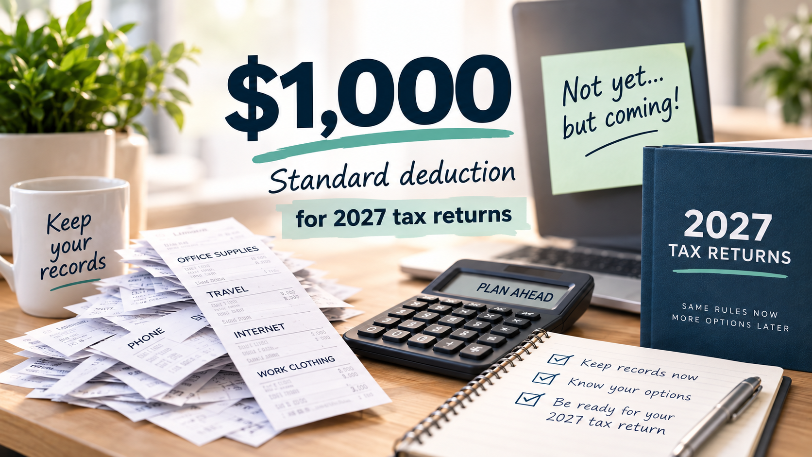 The New $1,000 Standard Deduction: Not Yet, But Coming
