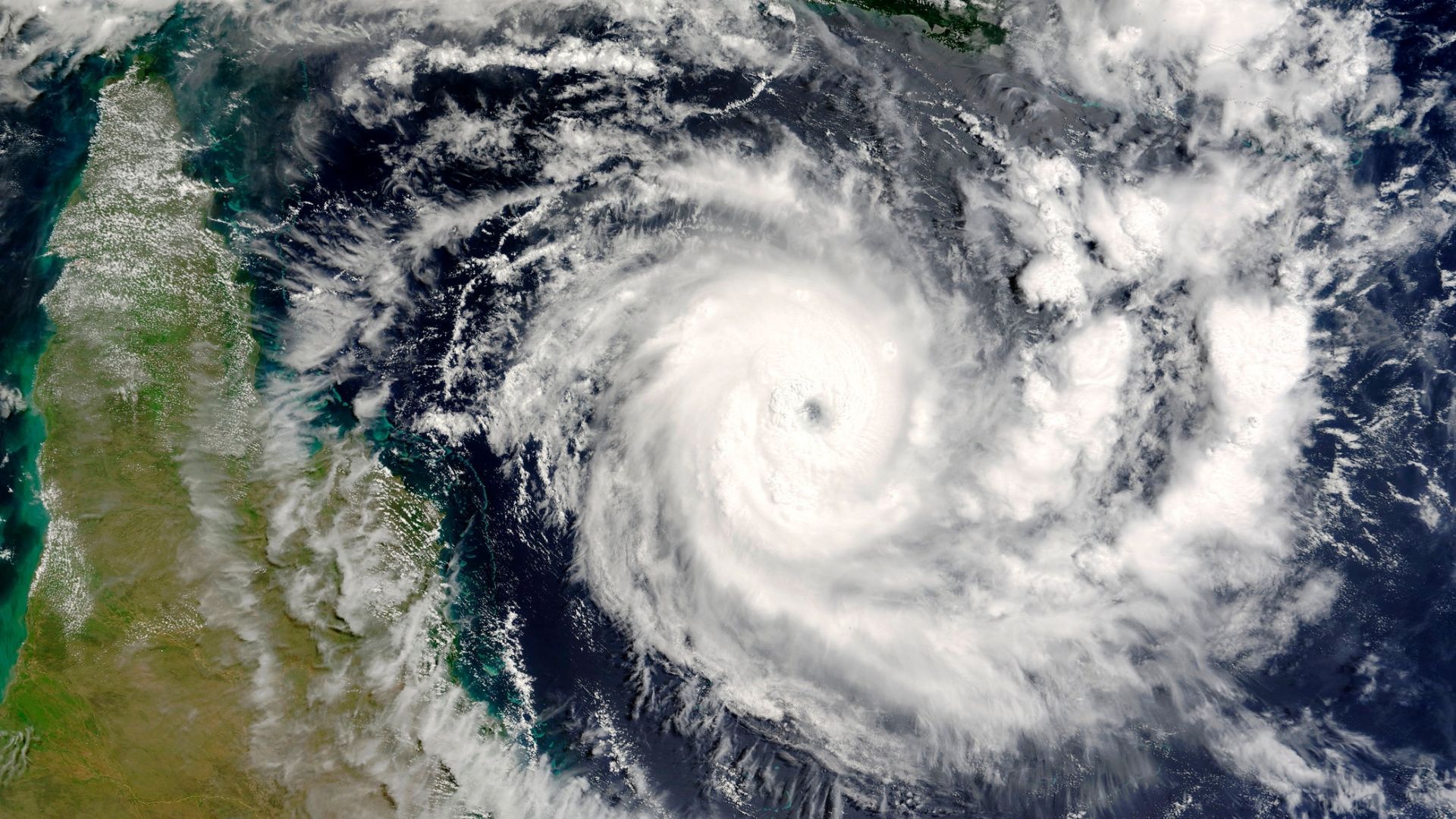 Aerial image of cyclone jasper