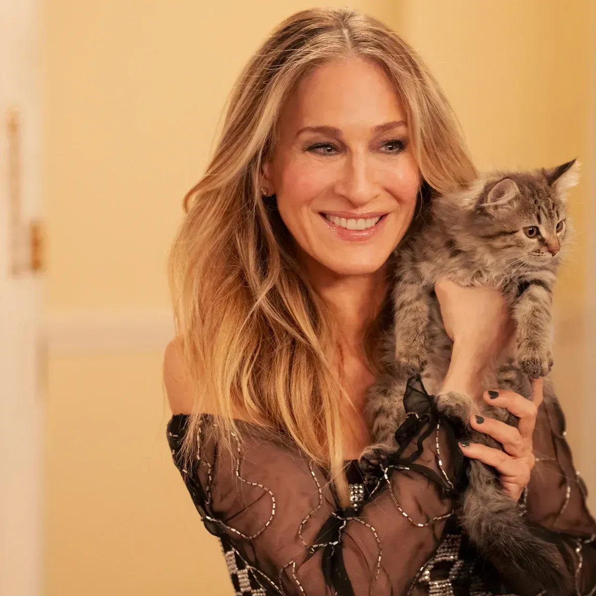woman with cat