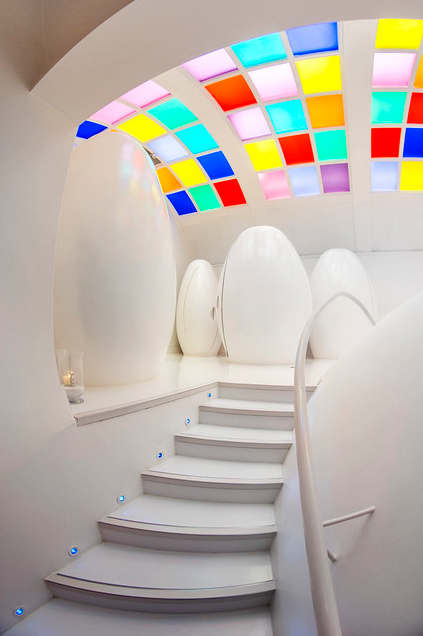 Sketch London  Toilets - space age toilets with egg shaped pods