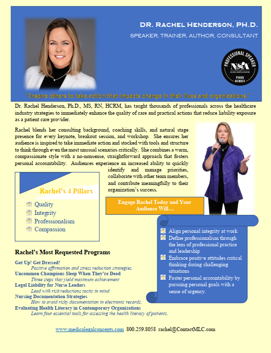 Dr. Henderson's Speaker One Page