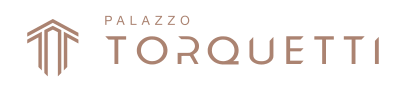 Um logotipo do palazzo torquetti é mostrado em um fundo branco.