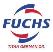 Logotipo del aceite alemán Fuchs Titan sobre fondo blanco