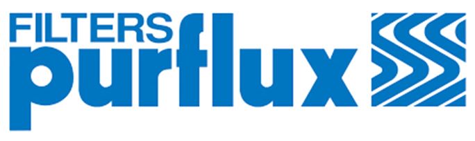Un logotipo azul y blanco para filtros Purflux