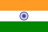 The flag of india is orange , white and green with a blue circle in the middle.