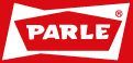 A red and white parle logo on a red background.