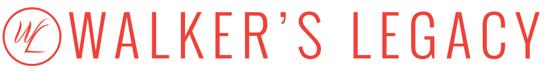 The word walker 's legacy is written in red on a white background