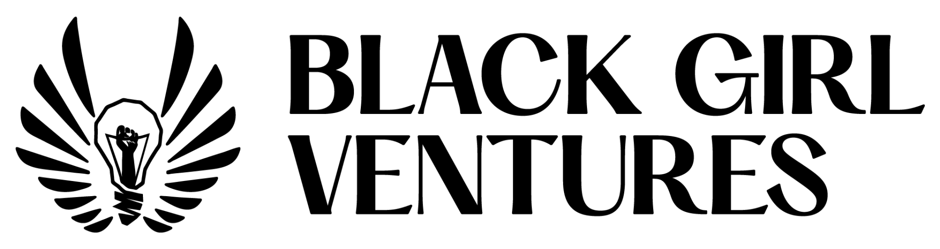 A black and white logo for black girl ventures.