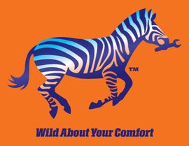 zip heating and cooling logo of zebra with a wrench