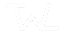 A white letter w is drawn on a white background.