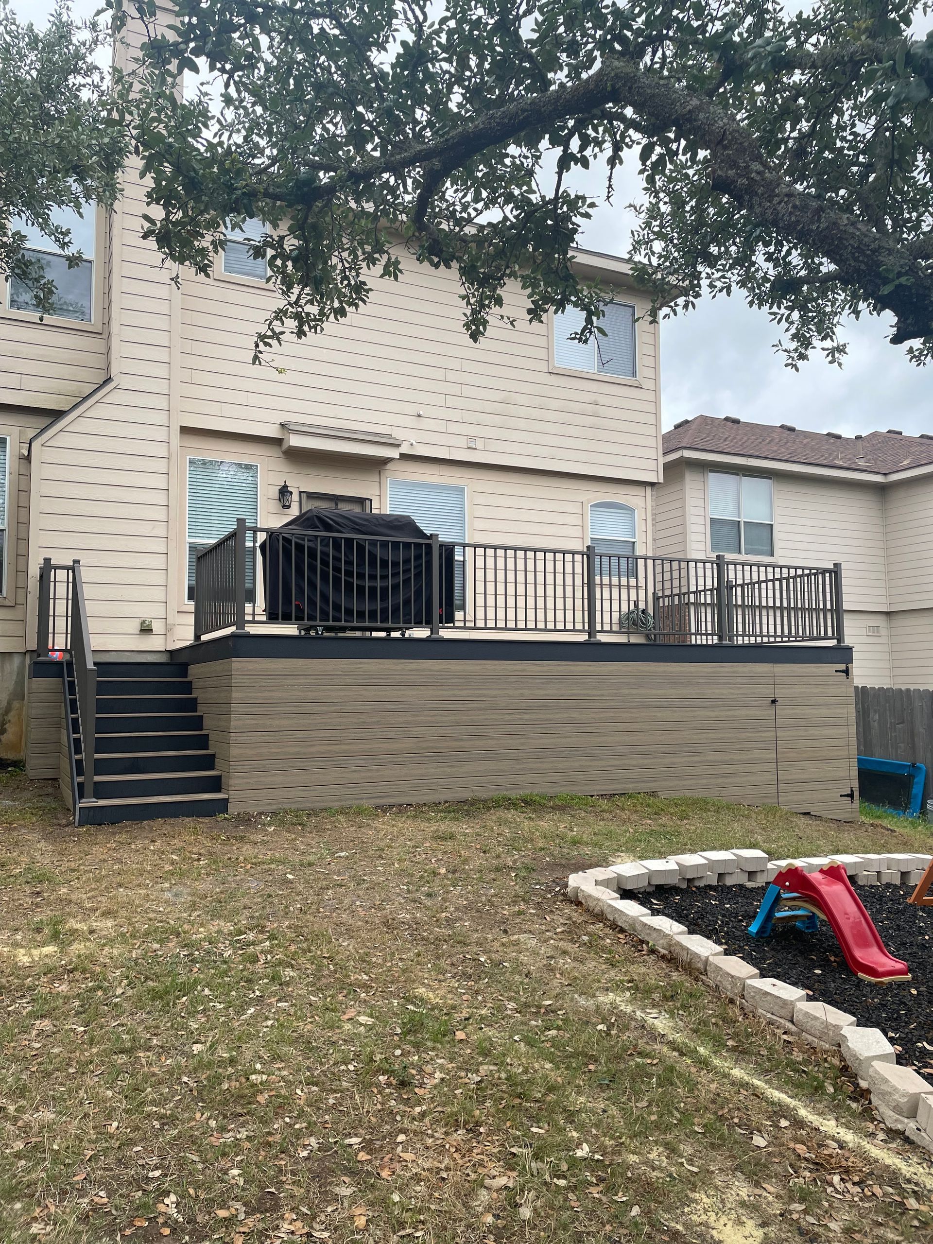 composite siding on deck