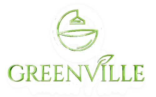 Greenville logo with a green stylized plant and bowl above the word “GREENVILLE”