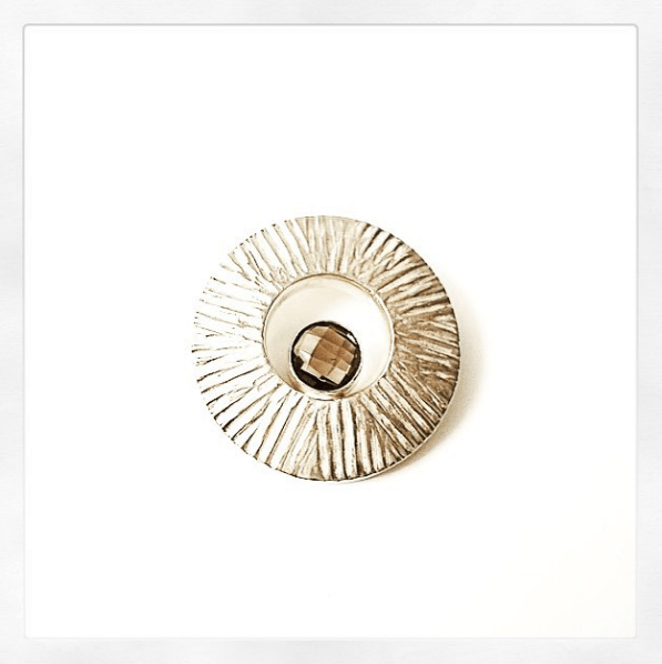 Zilveren hanger met rookkwarts