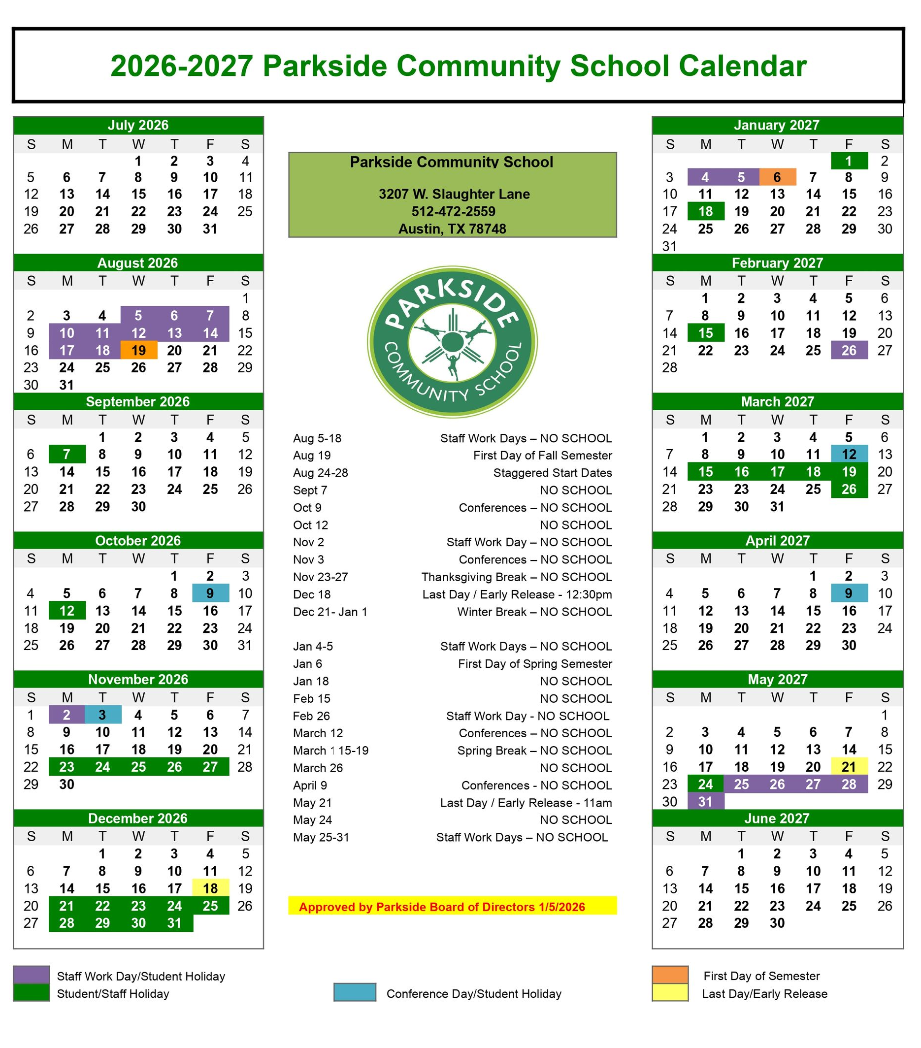School Calendar