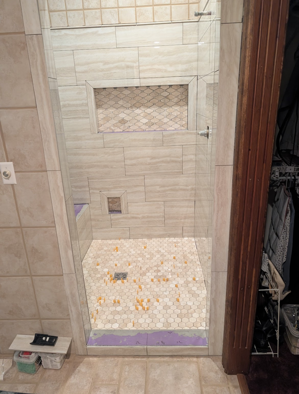 glass shower door installation