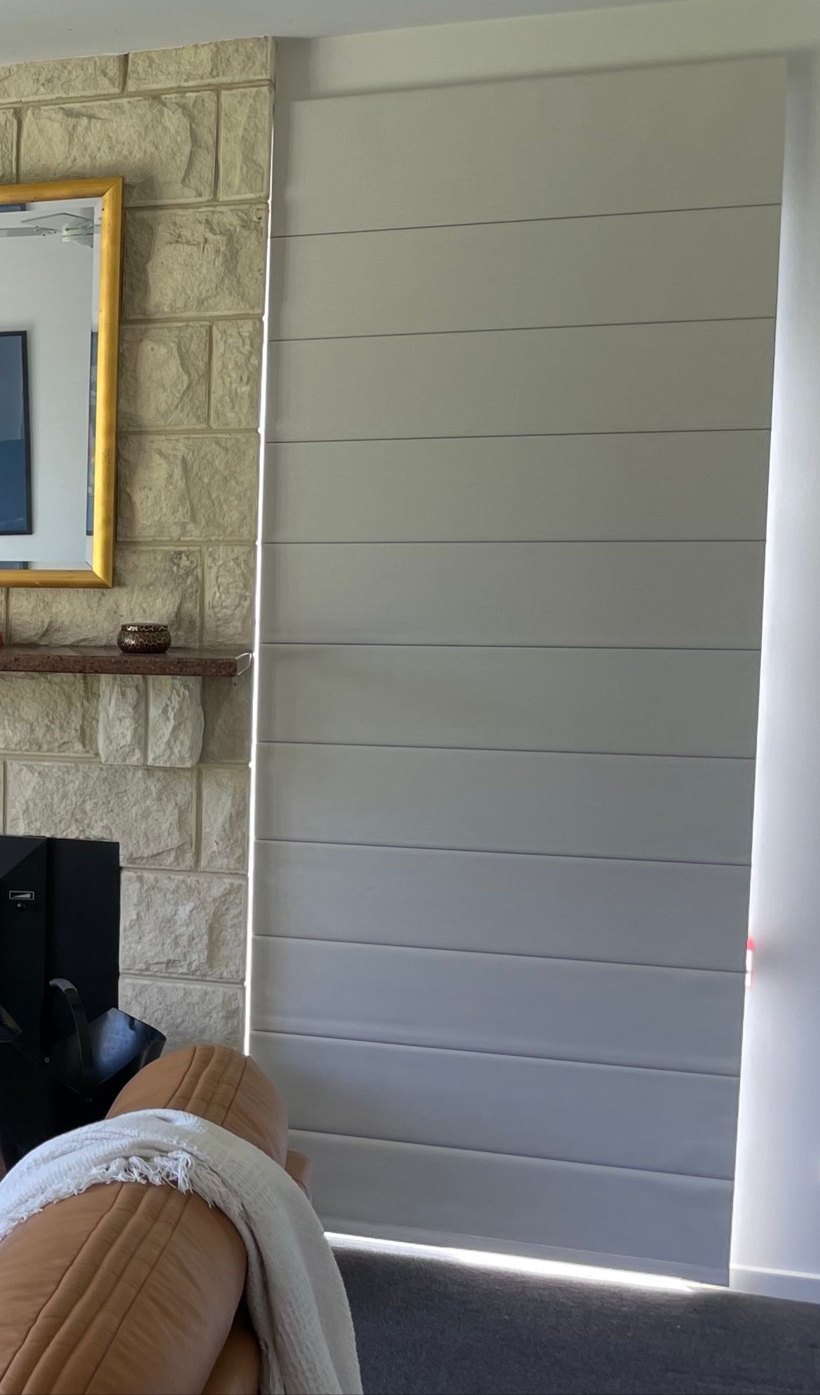 Grey Closed Roman Blind - Blairgowrie, VIC - Curtains & Blinds by Dannielle Harris