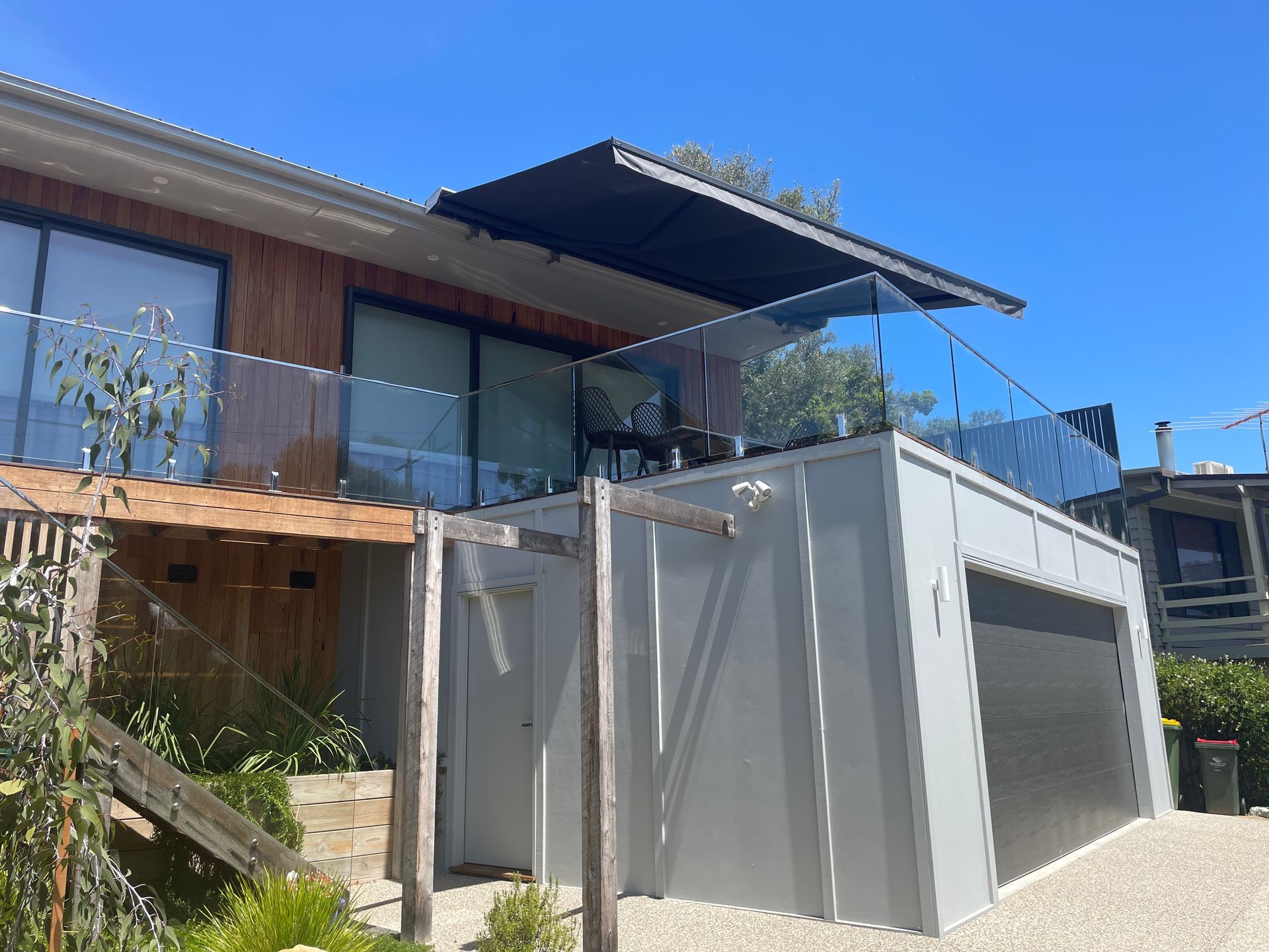 Folding Arm Awning Over a Balcony - Blairgowrie, VIC - Curtains & Blinds by Dannielle Harris