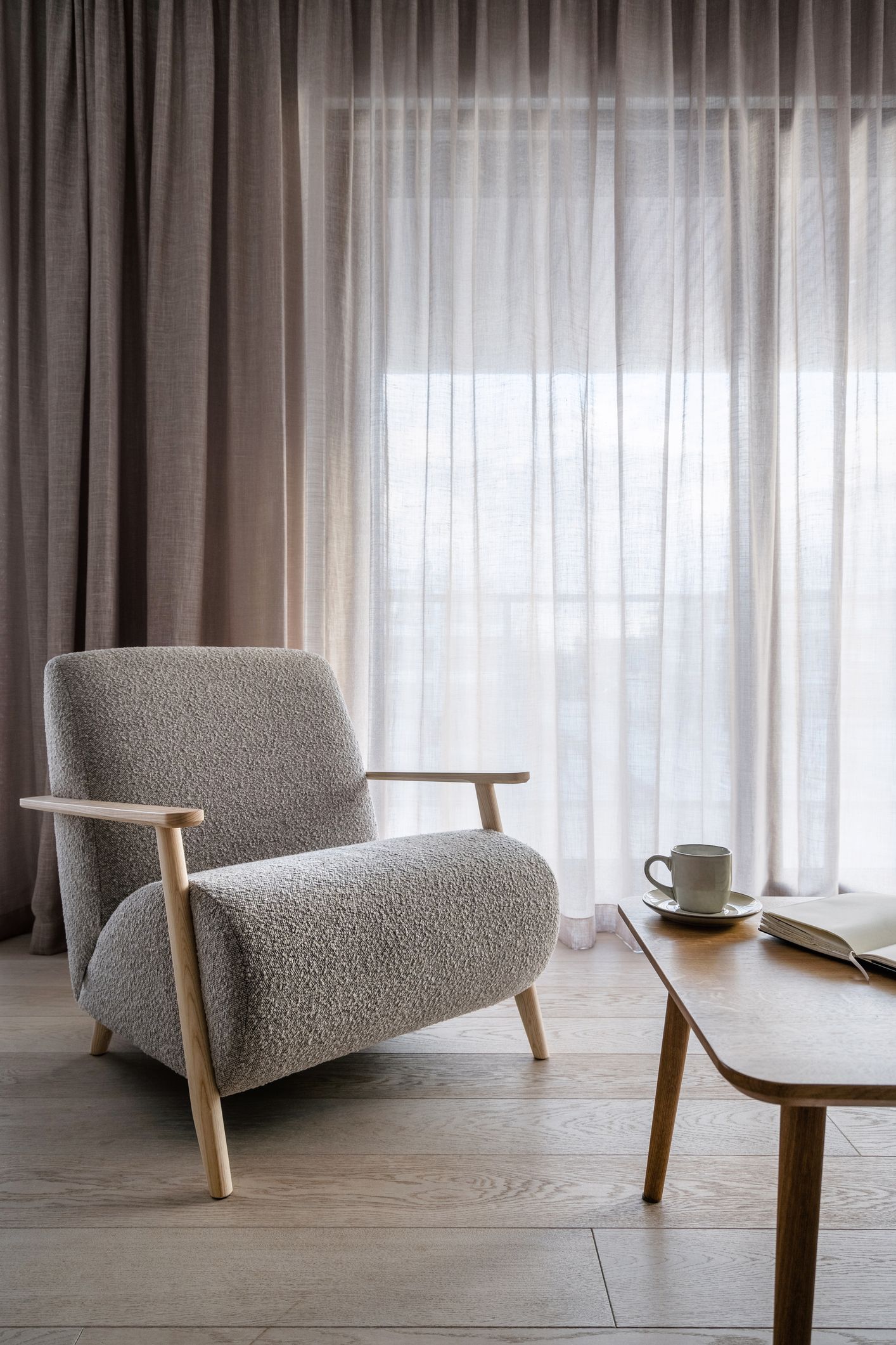 Brown and White See Through Curtains - Blairgowrie, VIC - Curtains & Blinds by Dannielle Harris