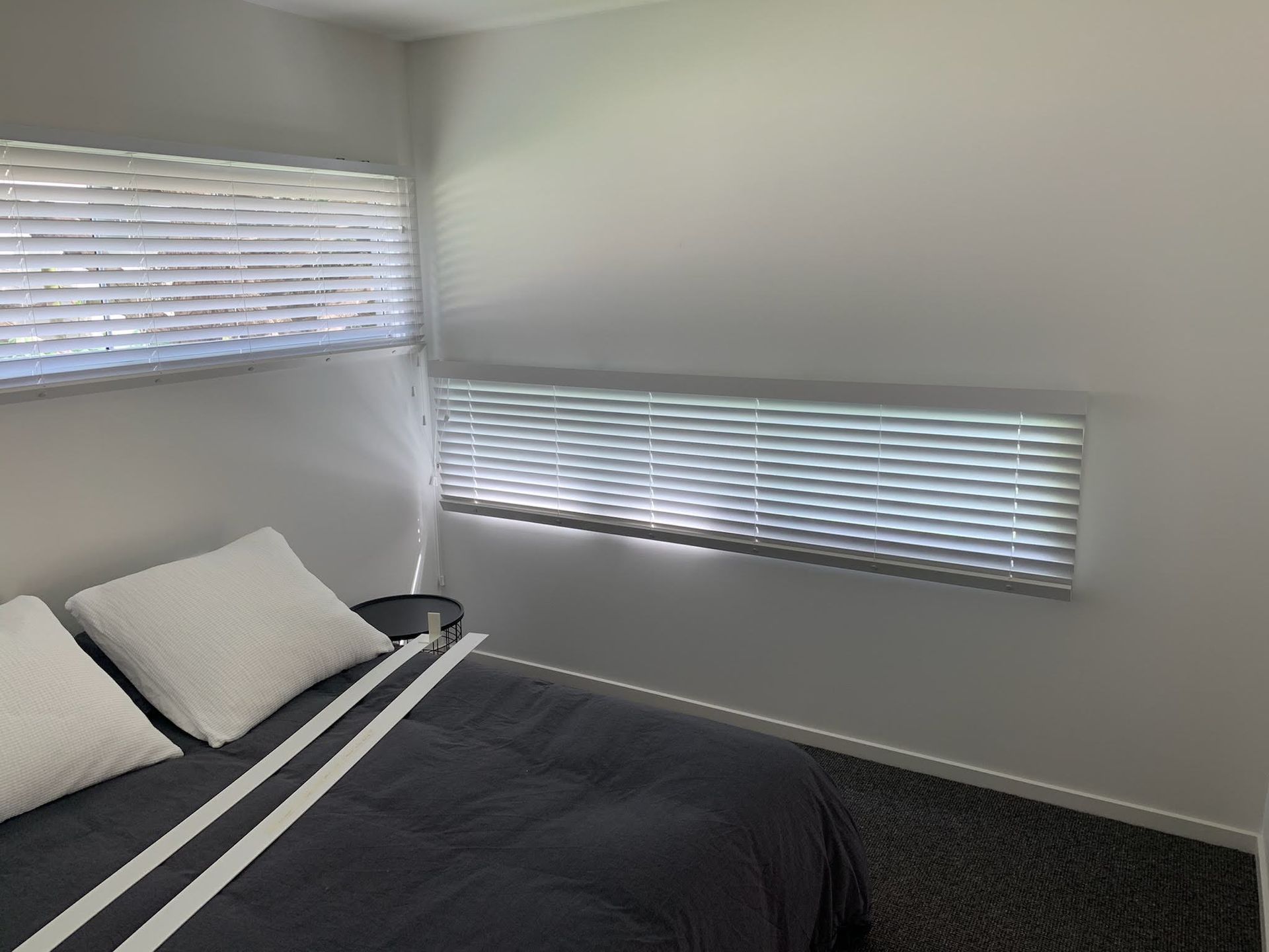 Brown with Steel Drop Awnings - Blairgowrie, VIC - Curtains & Blinds by Dannielle Harris