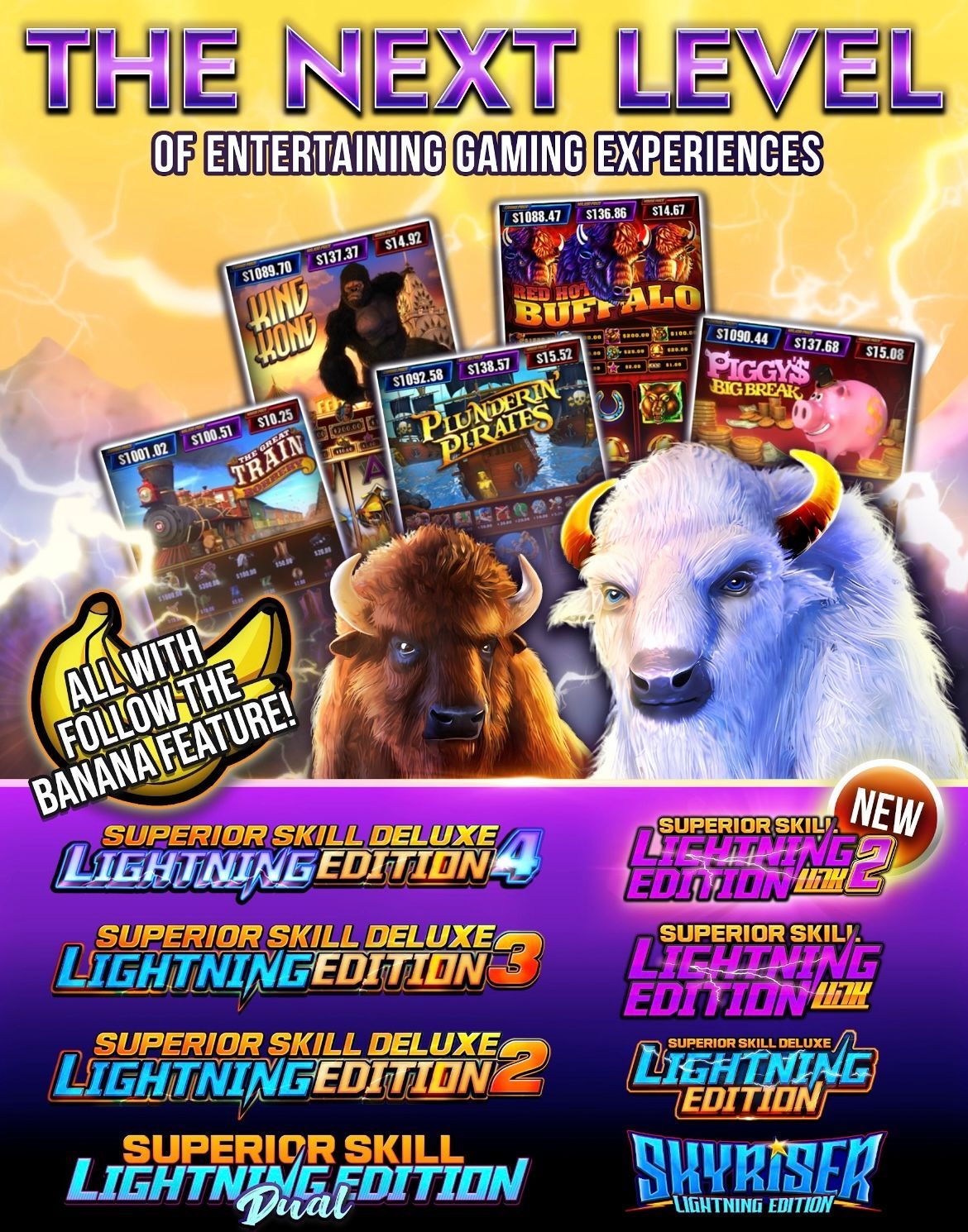 A poster for the next level of entertaining gaming experiences