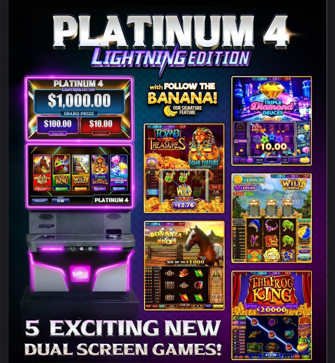 Platinum 4 lightning edition has 5 exciting new dual screen games