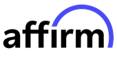The Affirm logo: Black text