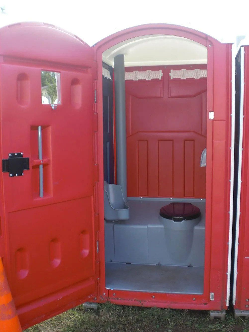 Red Restroom — San Antonio, TX — Cortez Liquid Waste Services Red Restroom — San Antonio, TX — Cortez Liquid Waste Services