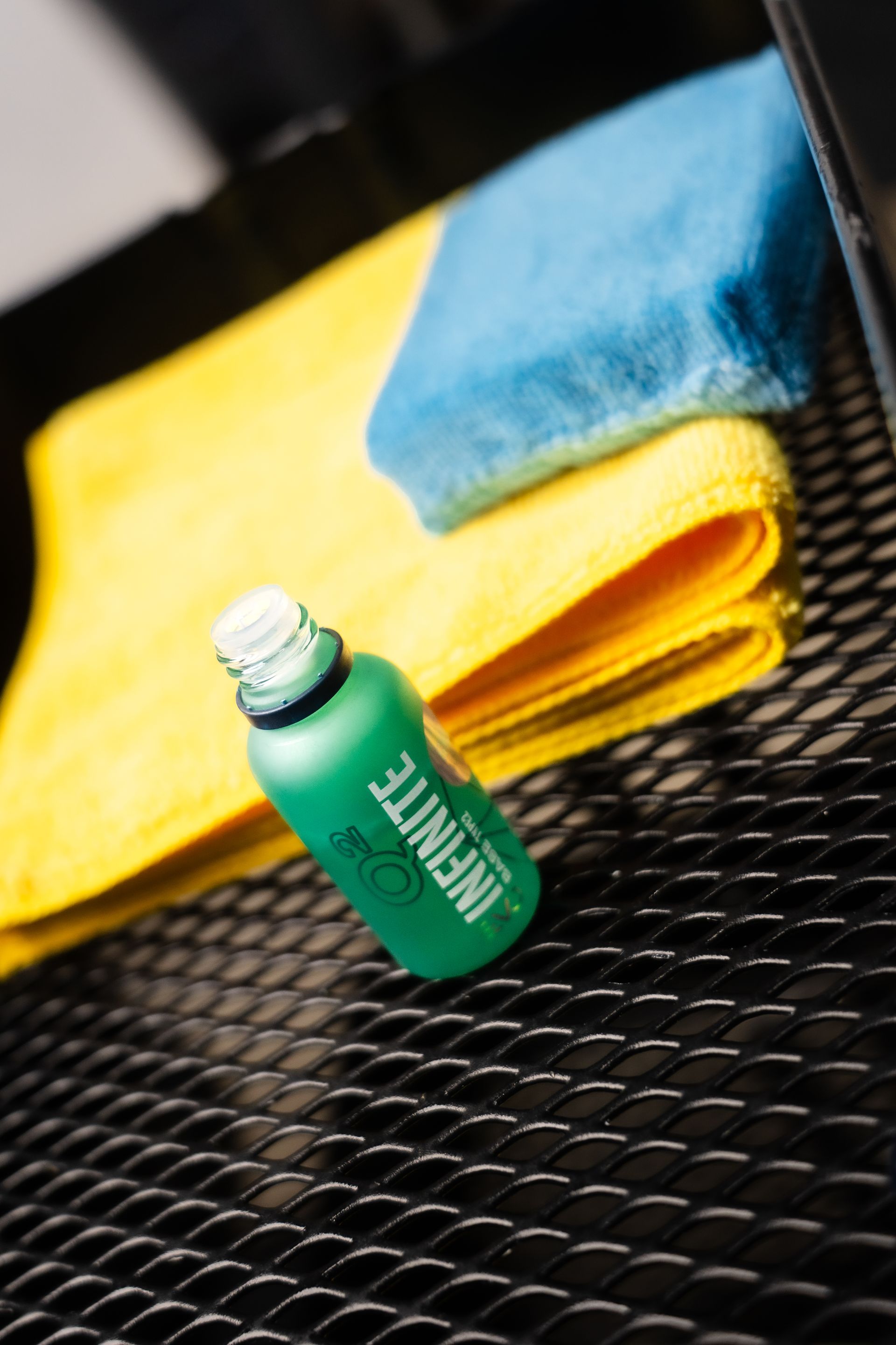 Green bottle labeled
