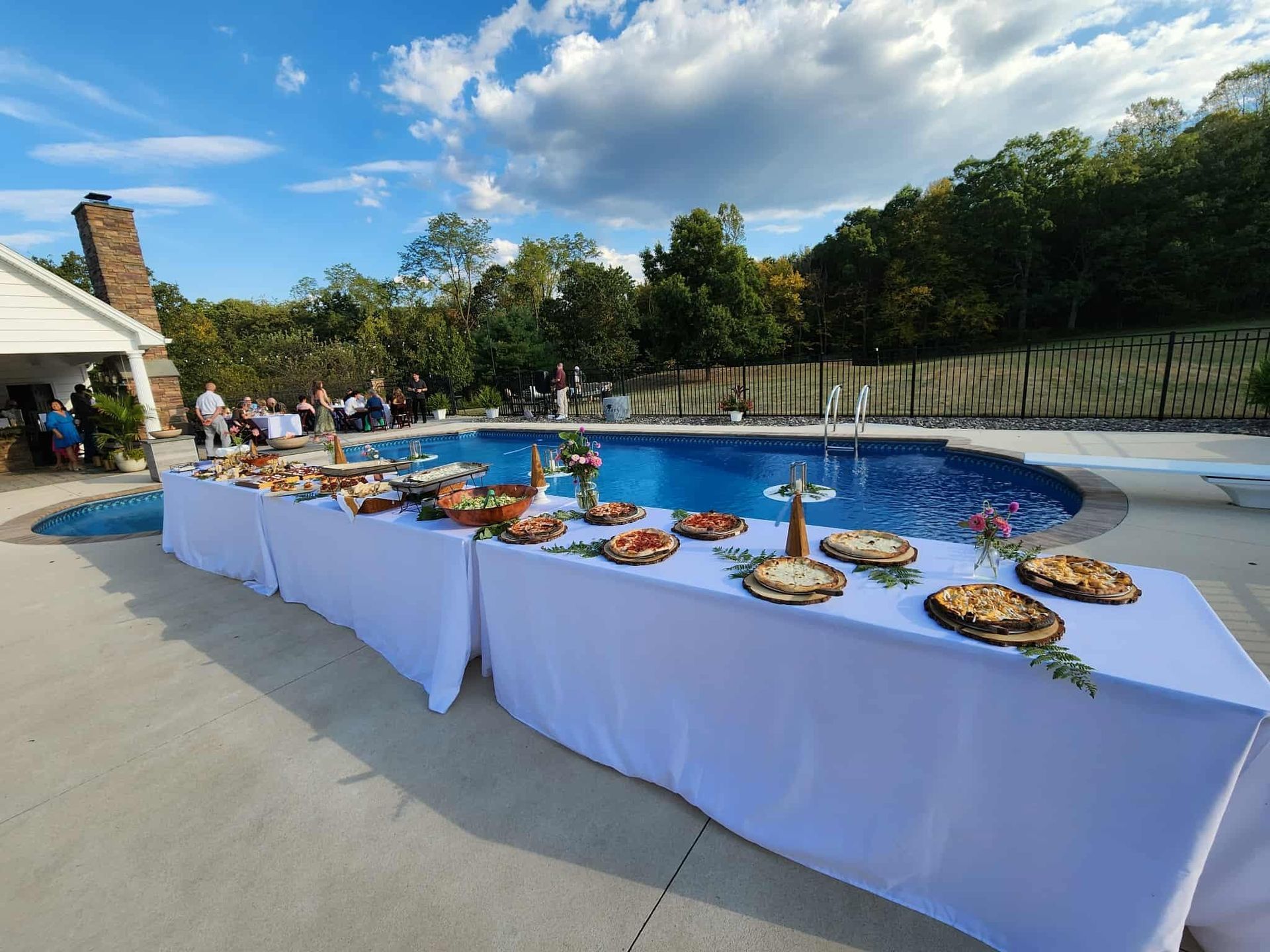 poolside pizza catering
