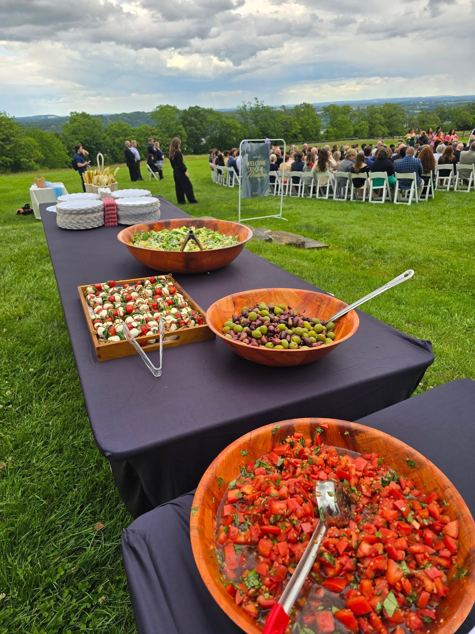 italian salads catered at event