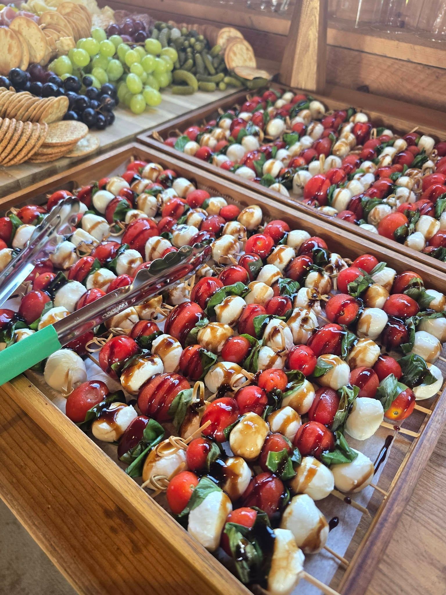 mozzarella and tomato skewers