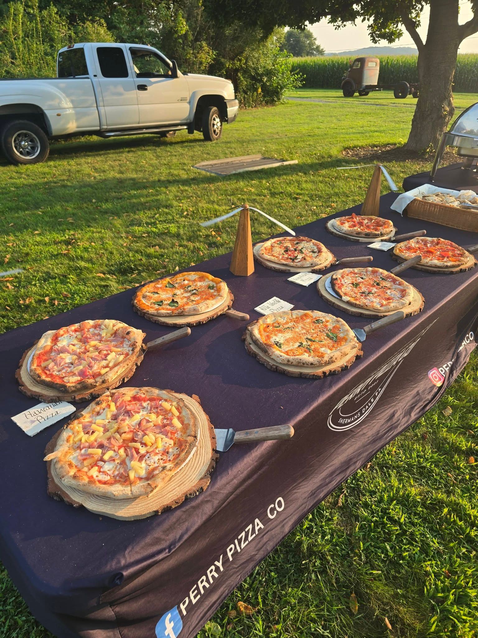 catered pizza buffet