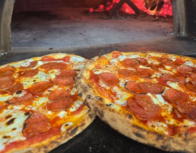 Pepperoni and Hot Honey pizza