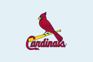 St. Louis Cardinals logo with a red cardinal perched above the word “Cardinals”
