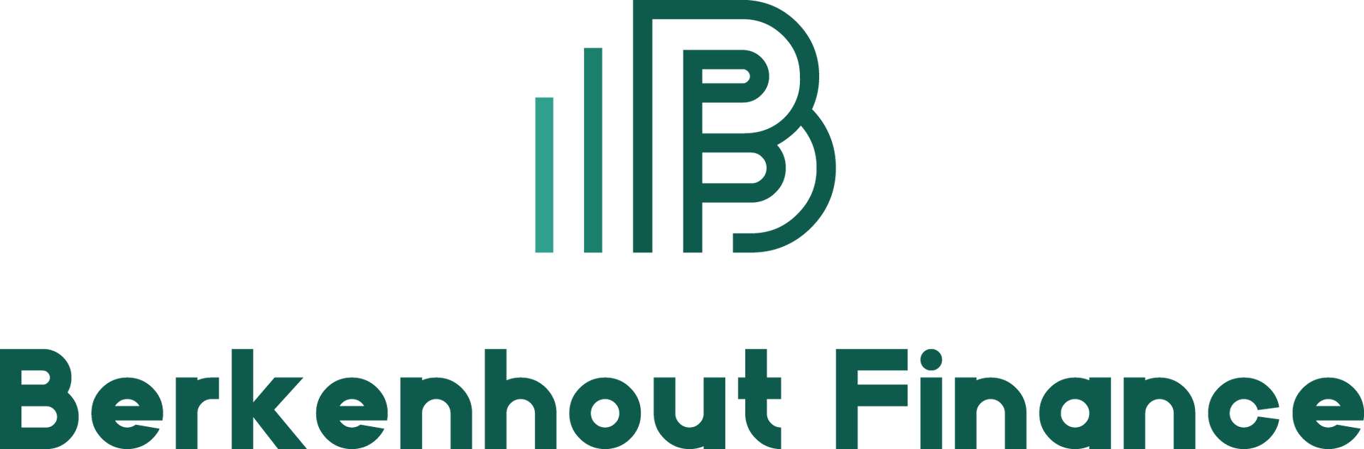 Logo van Berkenhout Finance: gestileerde blauwgroene