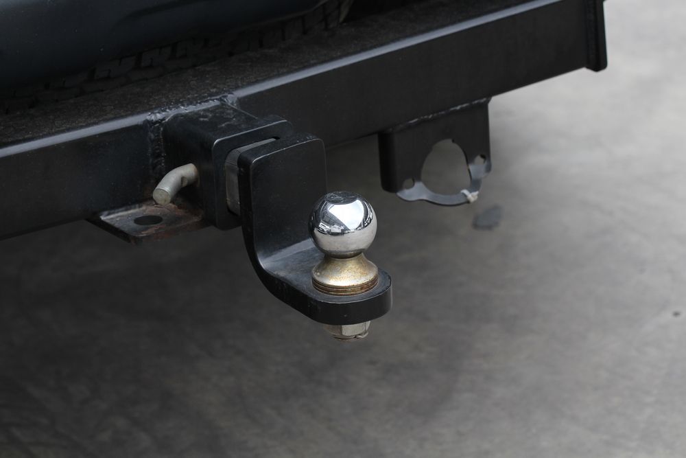 A Close Up of a Tow Bar on the Back of a Car — Sprint Mufflers, Exhausts & Mechanical Repairs in Stuart, NT