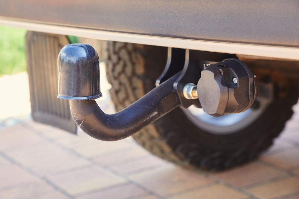 A Close Up of a Tow Hook on the Back of a Car — Sprint Mufflers, Exhausts & Mechanical Repairs in Stuart, NT