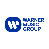 Warner Music Group blue logo with stylized white “W” icon and text
