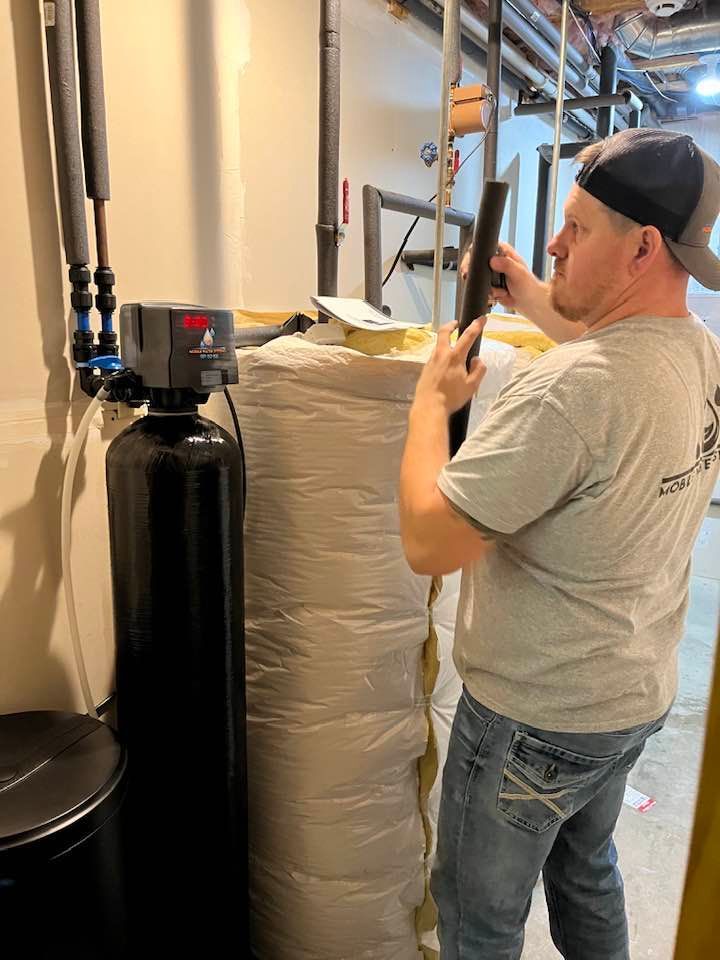 Ongoing installation of water softener system