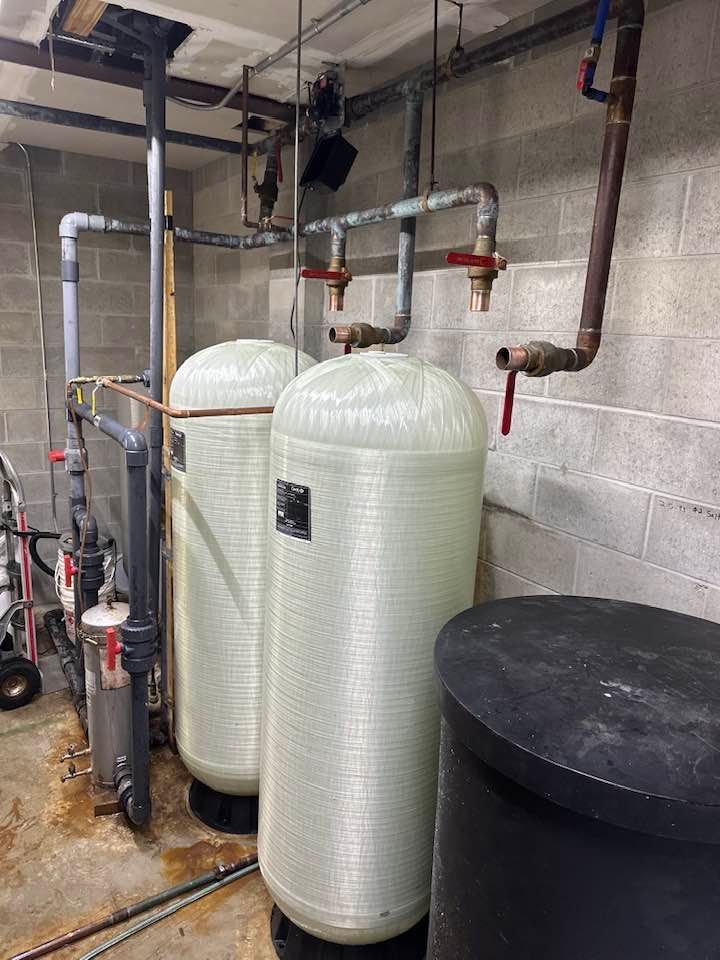 Commercial softener installation