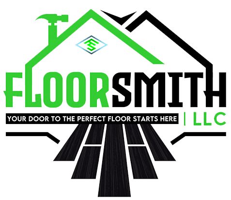 The logo for FloorSmith LLC shows a house with a hammer on the roof.