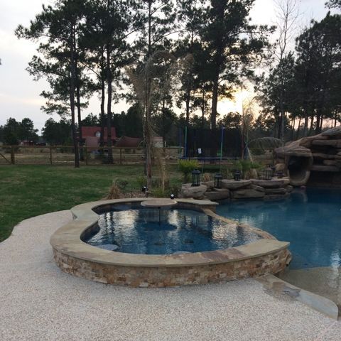 Pool in yard