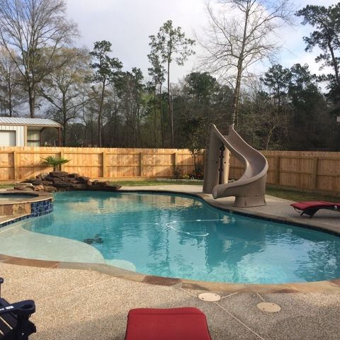 Pool with slide