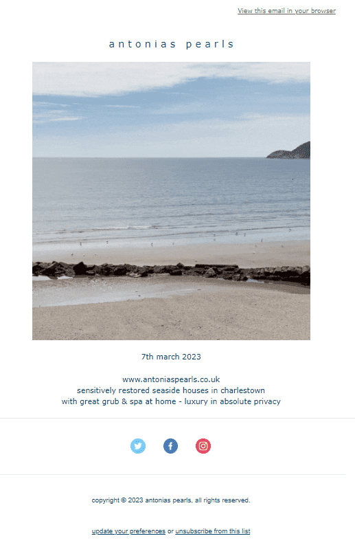 Email Marketing - antonia's pearls