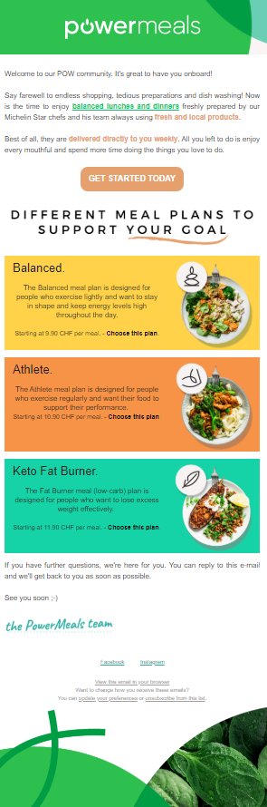 Email Marketing - powermeals