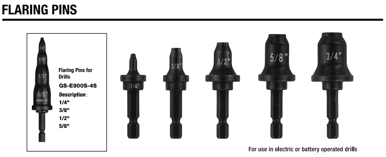 Swaging And Flaring Pins