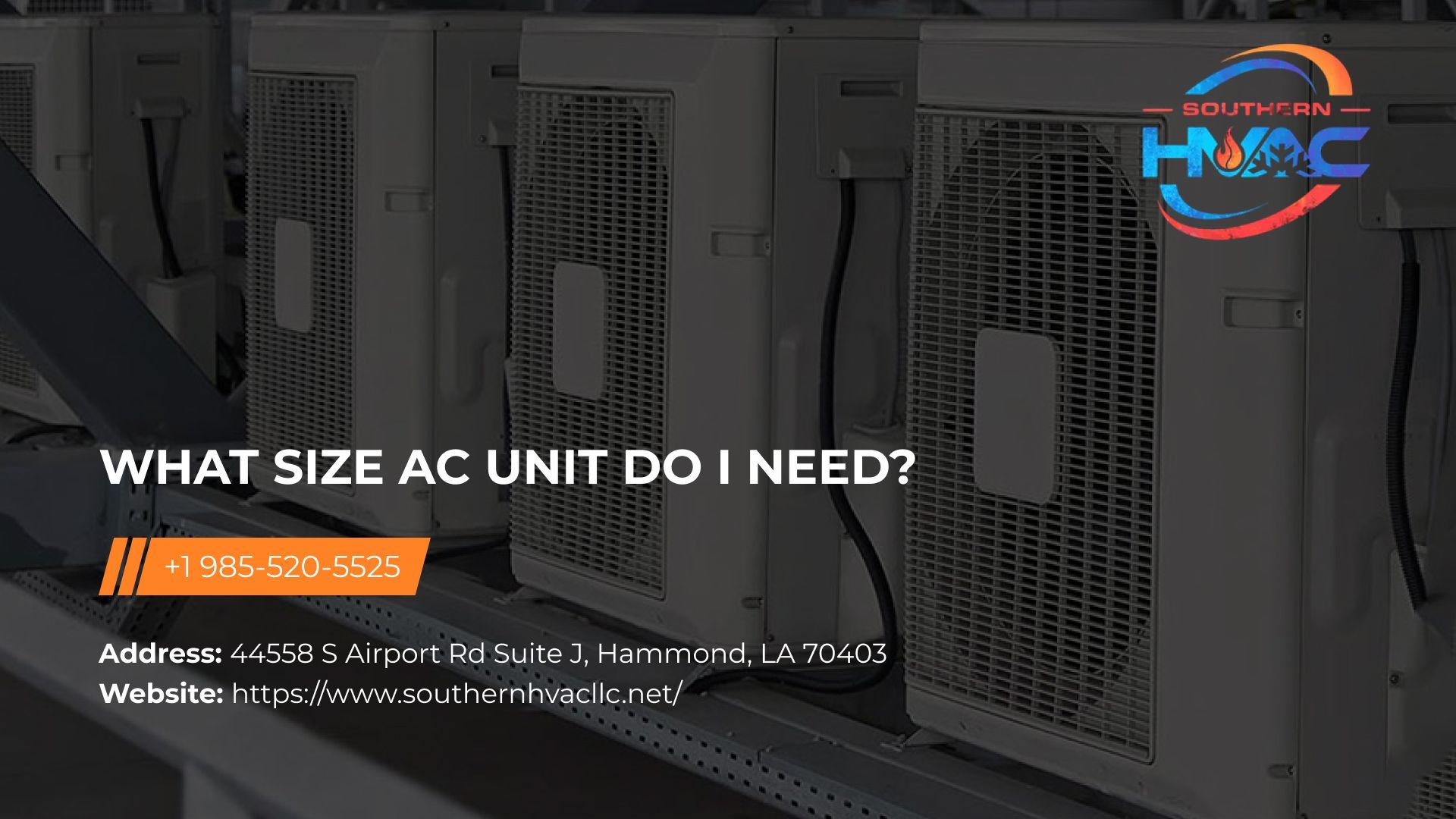 Outdoor HVAC units with the text: